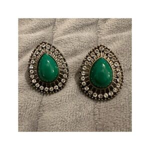 Elegant Green Teardrop Earrings